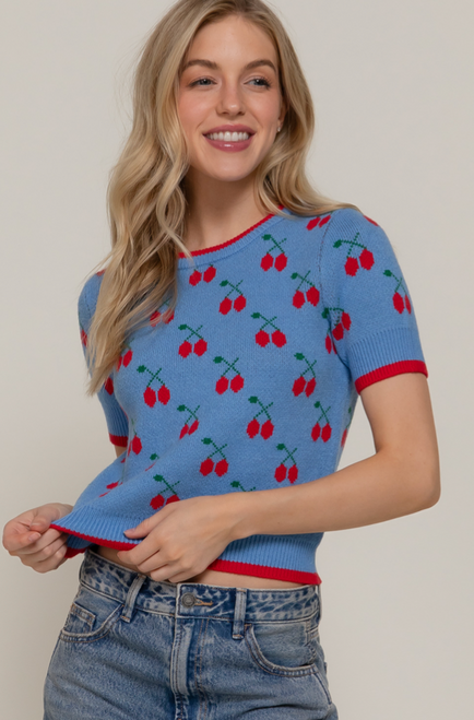 Cherry Bomb Top - Blue