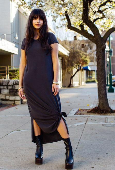 Monica Shirt Dress - Carbon