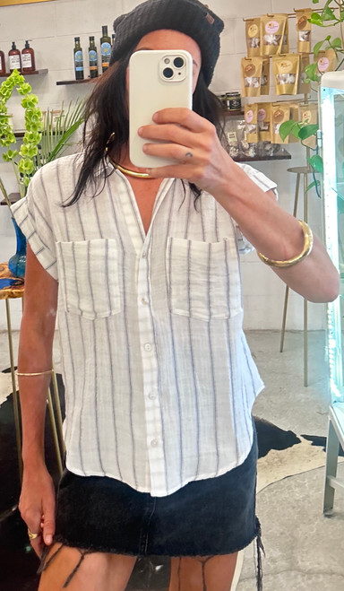 Solstice Stripe Top - Navy