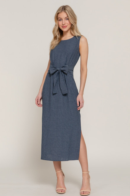 Pin Stripe Dress - Blue