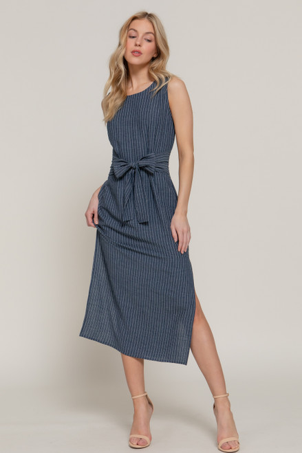 Pin Stripe Dress - Blue