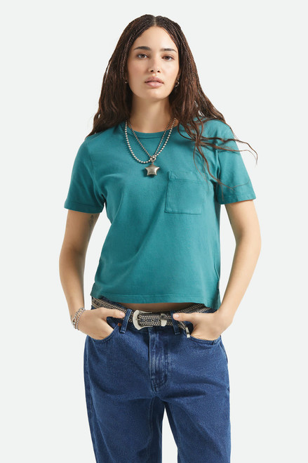 Organic Garment Dyed T - Teal