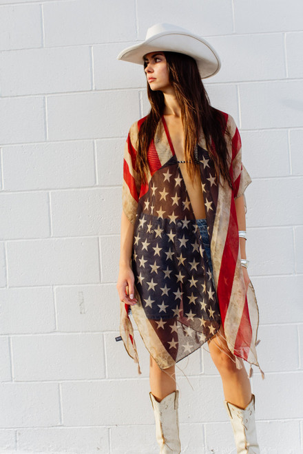 Freedom Kimono - Red/Navy
