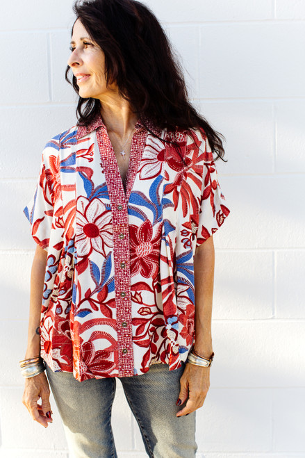 Masala Blouse - Crimson