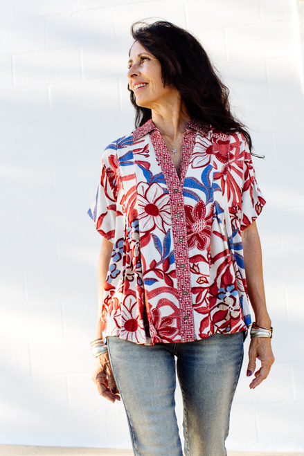 Masala Blouse - Crimson