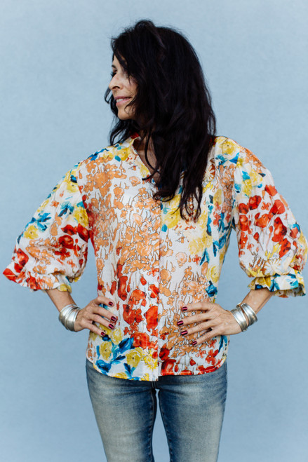 Gabriel Chiffon Blouse - Mustard