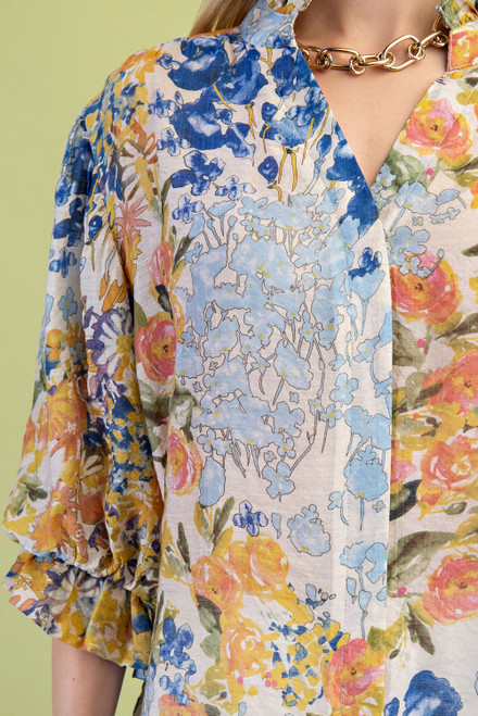 Gabriel Chiffon Blouse - Blue