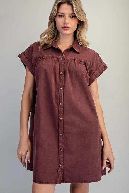 Country Road Dress - Bordeaux
