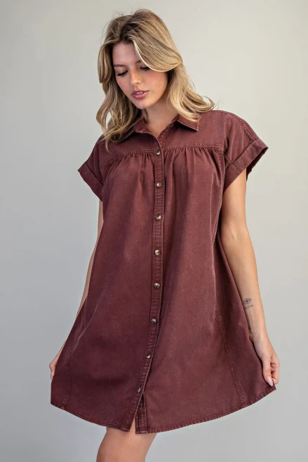 Country Road Dress - Bordeaux