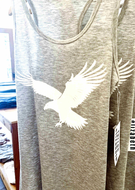 Eagle Print Tank - Grey