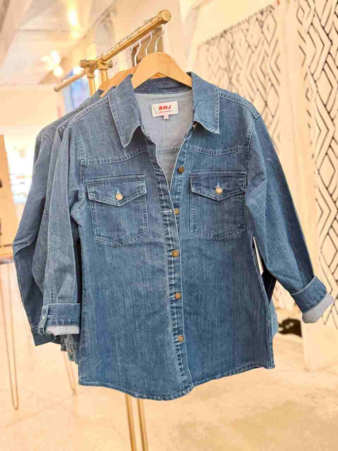 Denim Shacket - Medium Wash