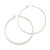 2" Hammered Hoop - Silver