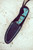 Neck Knife - Wenge With Dyed Burlwood Inlay/Blue