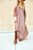 Cold Shoulder Recycled Sari Dress - Stripe