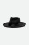 Victoria Felt Fedora - Black/Black Satin