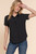 Star Button-down Top - Black