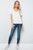 Slub Knit Stripe Scoop Neck Tee - White/Oat