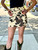 Cow Print Denim Skirt- Cream