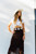 Bella Fringe Skirt - Chocolate