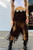 Bella Fringe Skirt - Chocolate