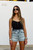 Bella Fringe Tank - Black