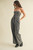 Strapless Denim Jumpsuit - Washed Charcoal