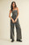 Strapless Denim Jumpsuit - Washed Charcoal