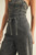 Strapless Denim Jumpsuit - Washed Charcoal