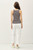 Striped Scoop Neck Tank - Charcoal