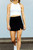 Faux Suede Skort - Black