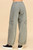 Washed Wide Leg Cargo Pant - Charcoal