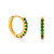Emerald Green Huggie Hoops