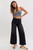 High-rise wide leg Cropped - Washed Black