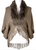 Fur Fringe Poncho - Taupe