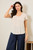 Center Seam Slub Knit Top - Natural
