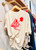 Sweat Treat Boyfriend Tee - Cream/Crimson