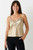 Classic Satin Lace Trim Cami - Tan