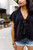 Lucie Lace Trim Blouse - Black
