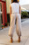 Soft Washed Stripe Pants - Almond Latte