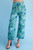 Floral Cropped Ankle Pant - Green