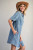 Western Stitched Denim Mini Dress