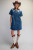 Western Button Down Mini Dress - Denim