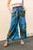 Nepal Floral Cotton Pant - Blue