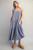 Tiered Summer Stripe Dress - Indigo 