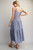 Tiered Summer Stripe Dress - Indigo 