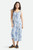 Tile Print Tie Dress - Aura Blue