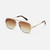 High Key Twist - Brushed Gold Frame / Sepia Lens