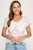 Eyelet Cape Off Shoulder Top