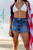 Rhinestone Cowboy Short - Denim