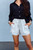 Pin Stripe Summer Shorts - Ivory/Black